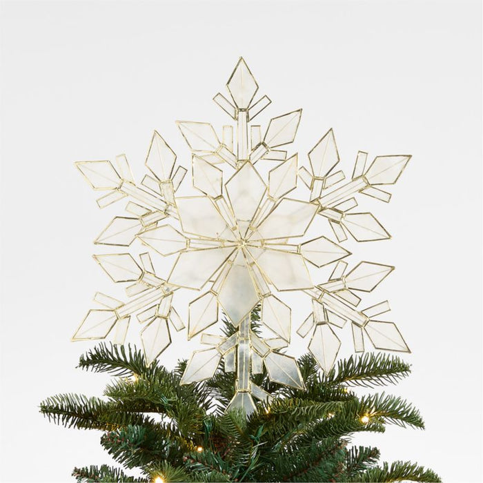 Capiz Shell Snowflake Christmas Tree Topper