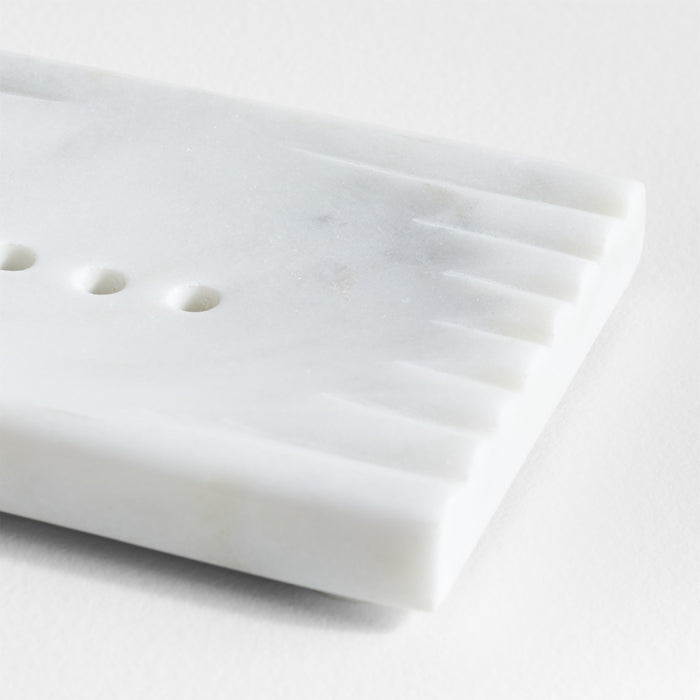Carmen White Marble Soap Dish