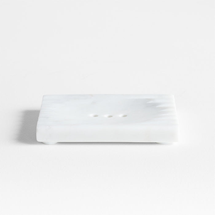 Carmen White Marble Soap Dish