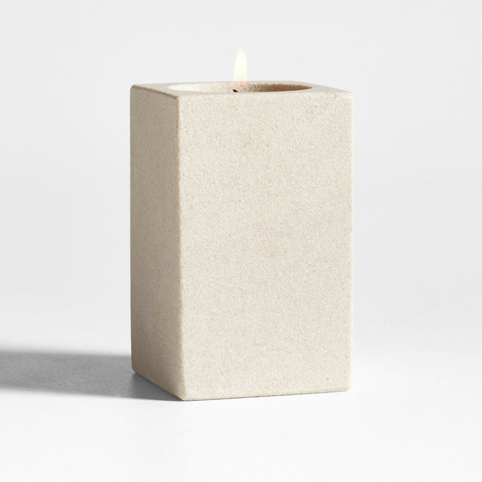 Carter Large Sandstone Tealight Candle Holder