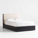 Casa Black Oak Wood Queen Storage Bed with Outlet