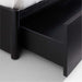 Casa Black Oak Wood Queen Storage Bed with Outlet