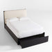 Casa Black Oak Wood Queen Storage Bed with Outlet