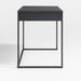 Casement 60" Black Metal Desk with Glass Top
