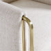 Caterina Natural Upholstered Office Chair with Brass Base