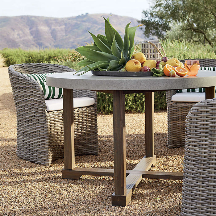 Abaco Resin Wicker Outdoor Dining Chair with Canvas Natural Sunbrella ® Cushion