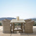 Abaco Resin Wicker Outdoor Dining Chair with Canvas Natural Sunbrella ® Cushion