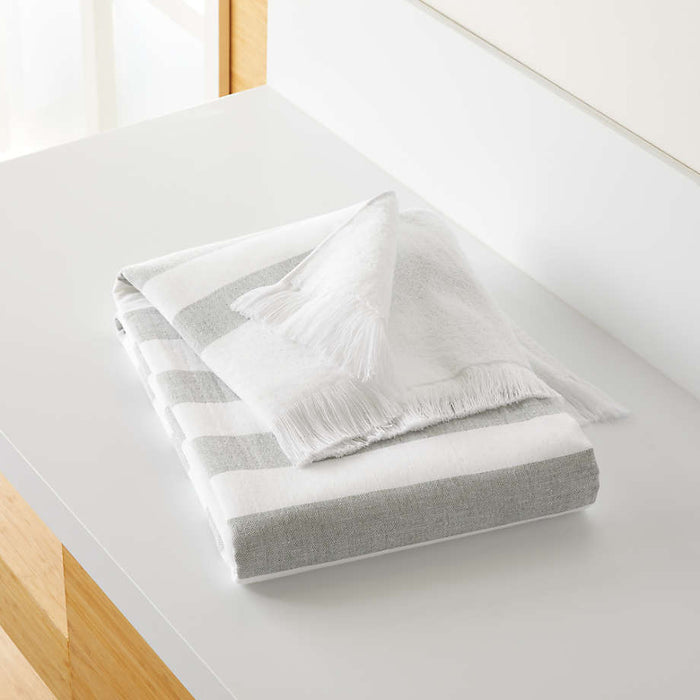 Organic Cedros Grey Hammam Bath Towel