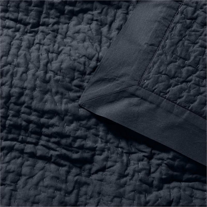 Celeste Organic Cotton Midnight Navy King Quilt