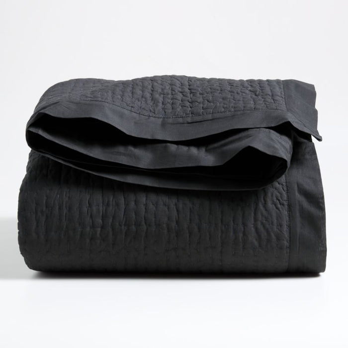 Celeste Organic Cotton Midnight Navy King Quilt