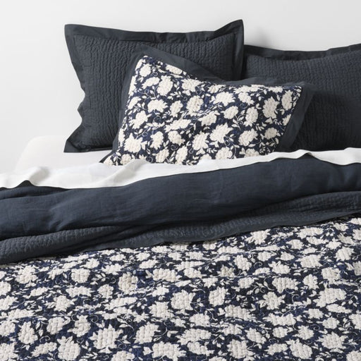 Celeste Organic Cotton Midnight Navy Standard Bed Pillow Sham