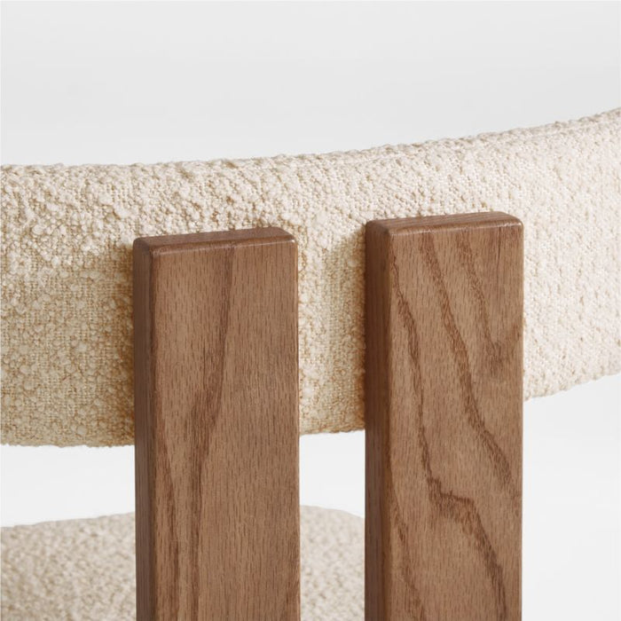 Ceremonie Natural Boucle Dining Chair by Athena Calderone