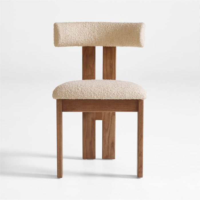 Ceremonie Natural Boucle Dining Chair by Athena Calderone