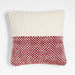 Luminous Red and Arctic Ivory Chunky Knit 20"x20" Holiday Throw Pillow Cover