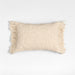 Chunky Woven Wool Fringe 22"x15" Arctic Ivory Throw Pillow Cover