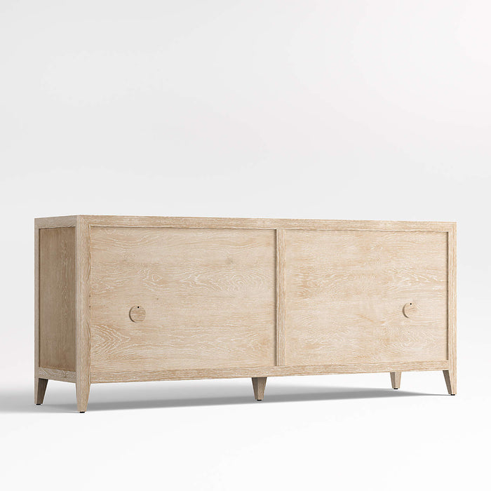 Clairemont 72" Natural Wood Storage Media Console