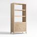 Clairemont 38" Natural Wood 3-Shelf Storage Bookcase