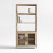 Clairemont 38" Natural Wood 3-Shelf Storage Bookcase