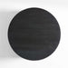 Clairemont Ebonized Oak Wood 48" Round Coffee Table with Shelf