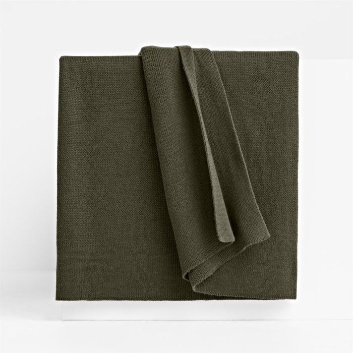 Calda Chantilly 70"x55" Burnt Green Throw Blanket