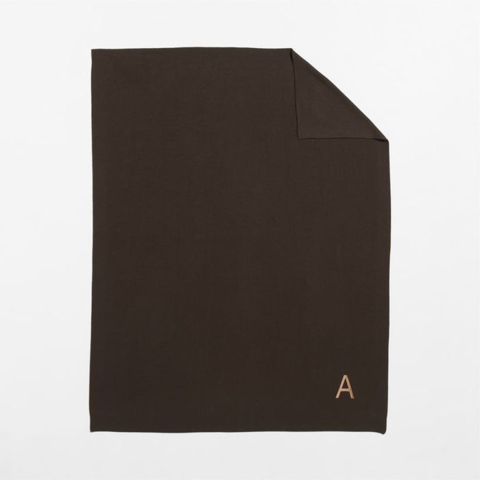 Calda Chantilly 70"x55" Deep Brown Throw Blanket