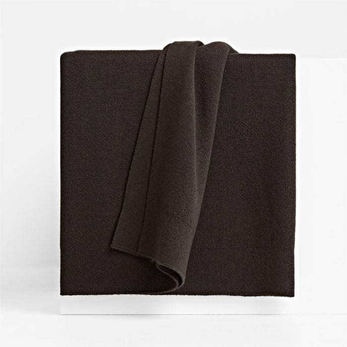 Calda Chantilly 70"x55" Deep Brown Throw Blanket
