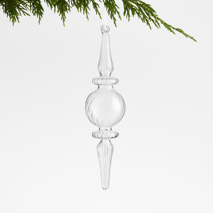 Small Glass Finial Christmas Tree Ornament