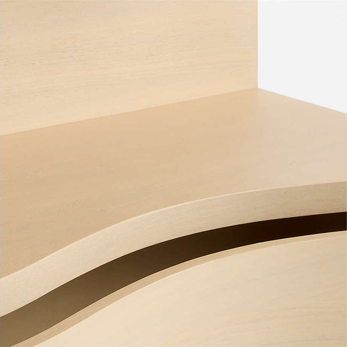 Coast 80" Whitewashed Oak Open Storage Bookcase