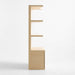 Coast 80" Whitewashed Oak Open Storage Bookcase