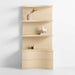 Coast 80" Whitewashed Oak Open Storage Bookcase
