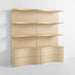 Coast 80" Whitewashed Oak Open Storage Bookcase