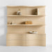 Coast 80" Whitewashed Oak Open Storage Bookcase