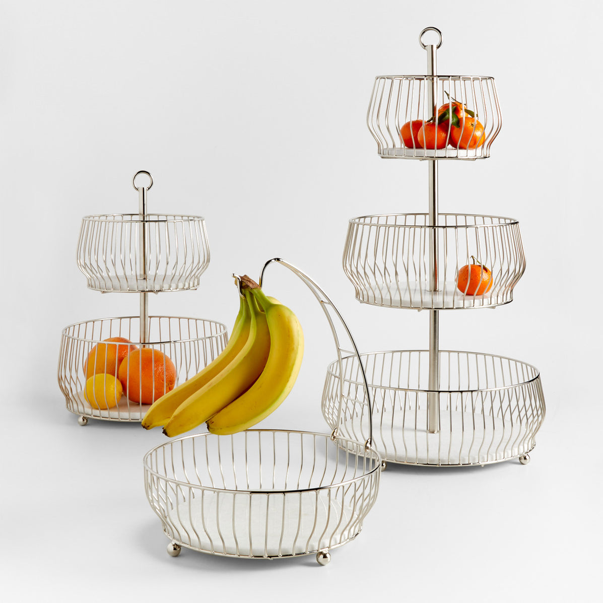 Cora Stainless Steel 3Tier Fruit Basket Crate and Barrel Philippines