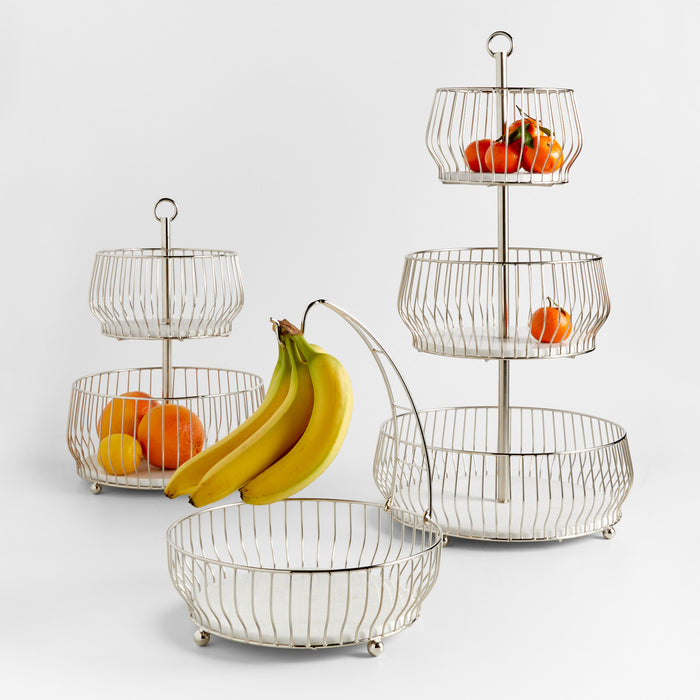 Cora Stainless Steel 3-Tier Fruit Basket