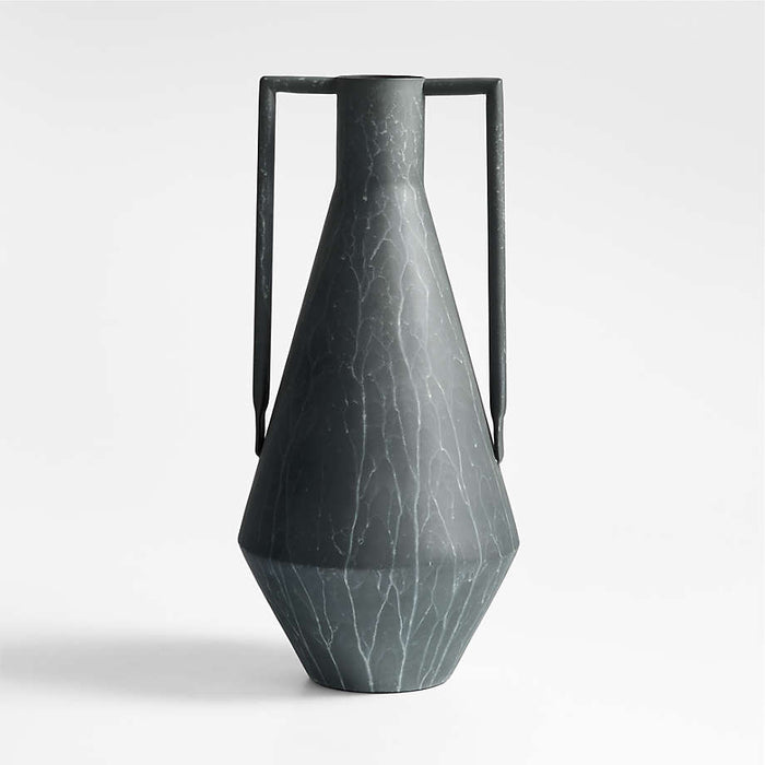 Corra Two Handled Zinc Vase 17"