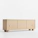 Cotswold 85" Natural Oak and Burl Storage Media Console