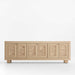Cotswold 85" Natural Oak and Burl Storage Media Console