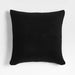 Organic Cotton Basketweave 20"x20" Ink Black Throw Pillow Cover