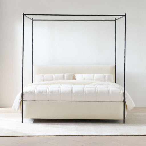 Coveteur Upholstered King Canopy Bed