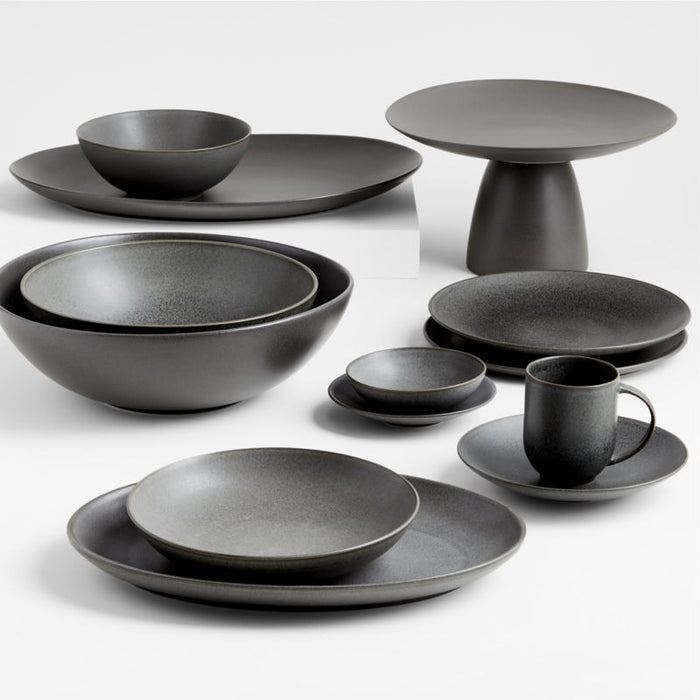 Craft Charcoal Grey Stoneware Flat Dinner Plate