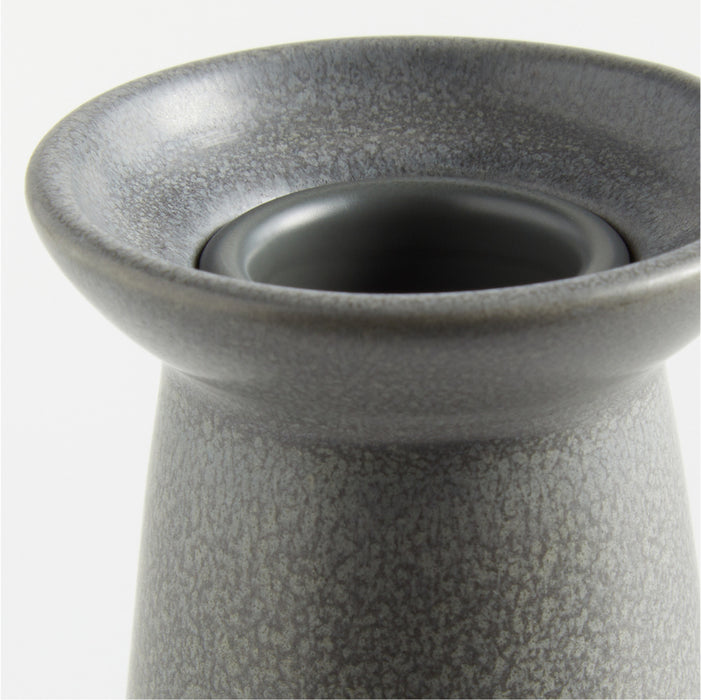 Craft Charcoal Grey Ceramic Taper Candle Holder 5"