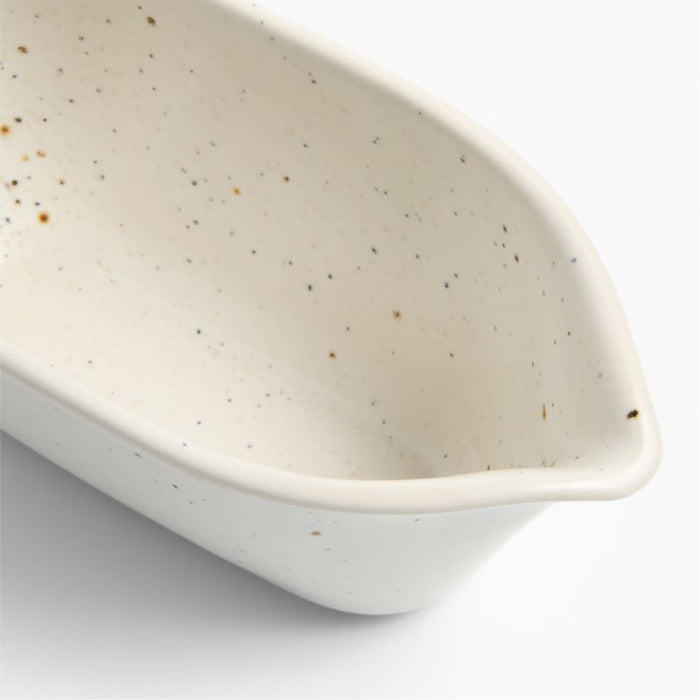 Craft Speckled Stoneware Gravy Boat with Saucer