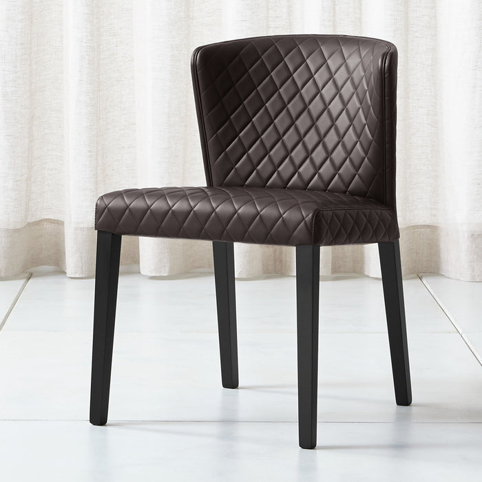 Curran Quilted Chocolate Dining Chair