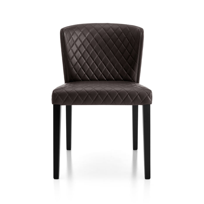 Curran Quilted Chocolate Dining Chair