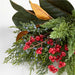 Faux Cypress and Berry Leaf Bunch 19"