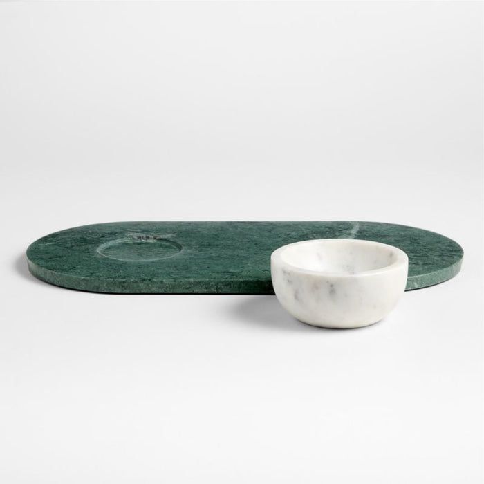Geneve Green Marble Serving Board & Bowl Set by Daniel Humm