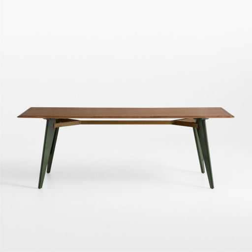 Verbier 82" Kombu Green Dining Table with Dark Walnut by Daniel Humm