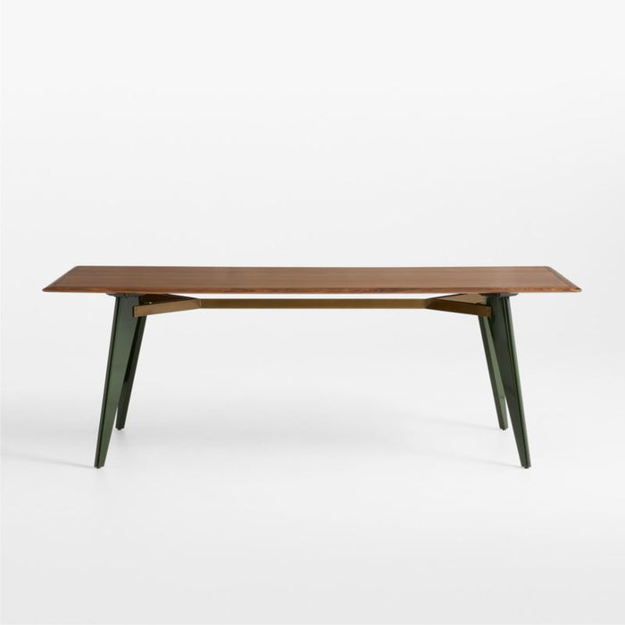 Verbier 82" Kombu Green Dining Table with Dark Walnut by Daniel Humm