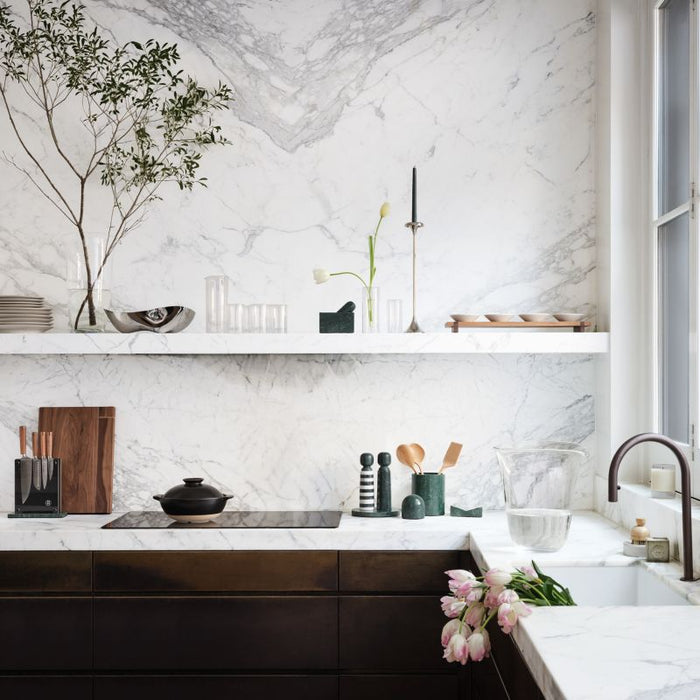 Aura Large Nickel Cast Brass Taper Candle Holder 18 by Daniel Humm