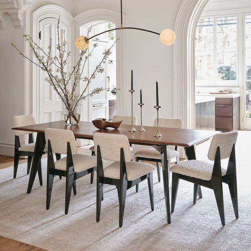 Verbier 82" Kombu Green Dining Table with Dark Walnut by Daniel Humm
